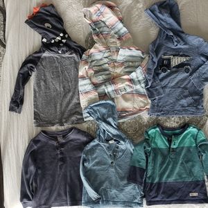Six boy long sleeved shirts 18mo-2t